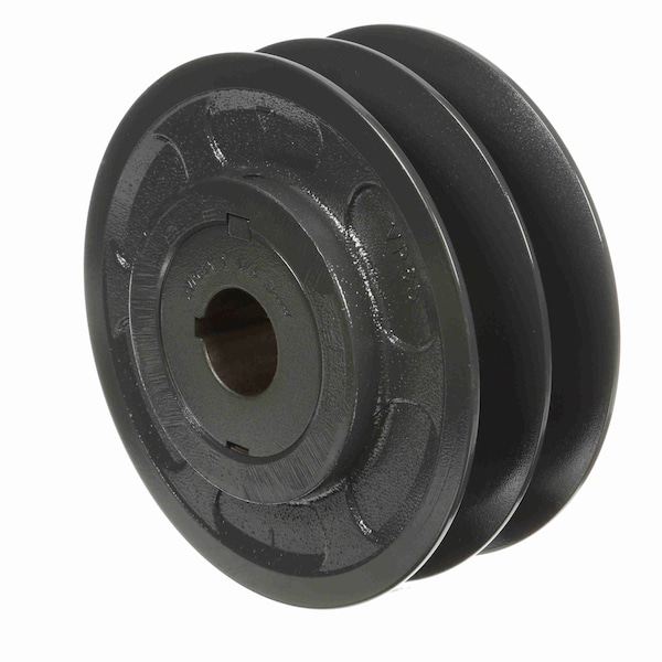 2 Groove Cast Iron Finish Bore Fhp Variable Pitch Sheave, 2VP65X 1 1/4